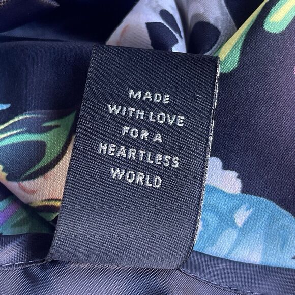 Iron Fist Roaming Hearts Skull Dress Womens Medium Whimsygoth Floral Bow V-neck - Picture 9 of 14